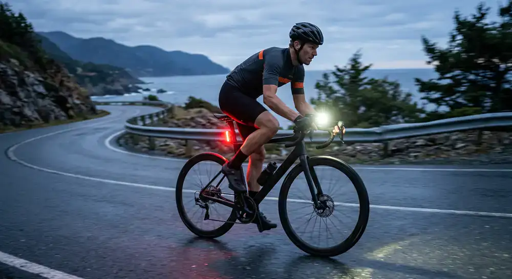 High-visibility LED cycling lights